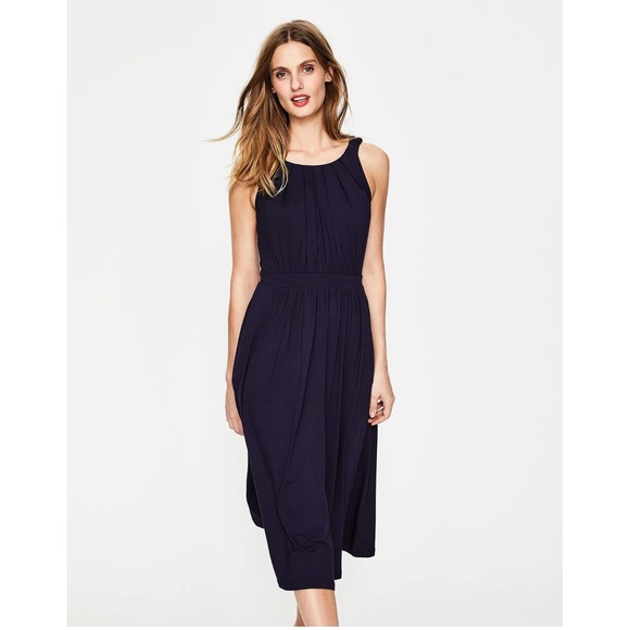 Boden Dresses & Skirts - Boden Emmie Jersey Knit Midi Dress Sleeveless Casual Pocket Navy Blue Size 4